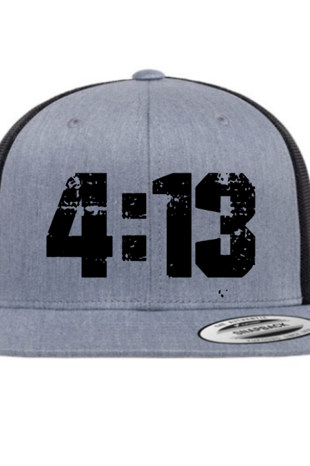 MENS 4:13 TRUCKER CAP HEATHER GREY/BLACK