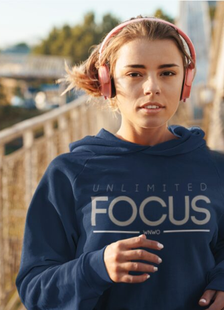 LADIES FOCUS CROP TOP HOODIE