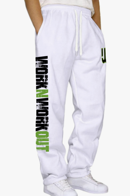 WNWO WHITE BAGGY SWEATPANTS