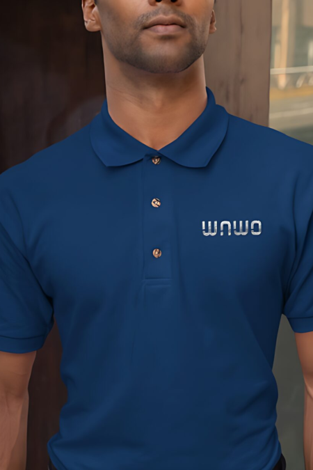 WNWO BLUE PERFORMANCE POLO