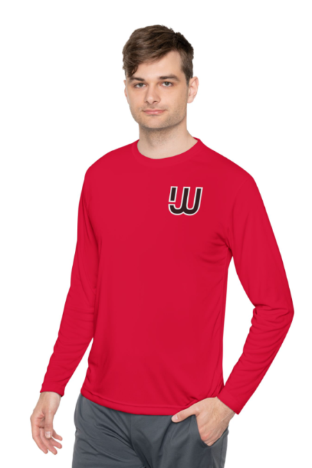 WNWO MENS RED PERFORMANCE LONG-SLEEVE