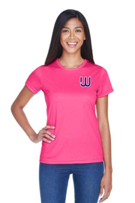 WNWO PINK LADIES PERFORMANCE SHORT-SLEEVE SHIRTS