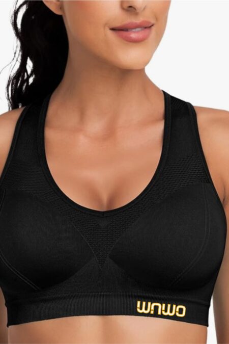 WNWO NO EXCUSES BLACK SPORTS BRA